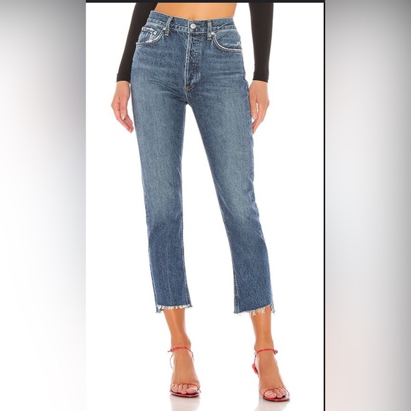 Agolde Denim - REVOLVE AGOLDE Riley High Rise Straight Crop Jeans size 28 in Disguise